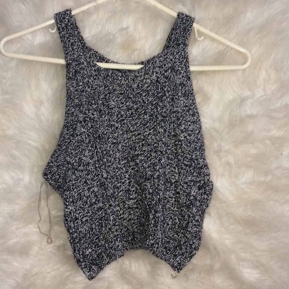 Charlotte Russe Gray Knitted Crop Top